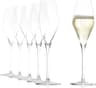Set di 6 flute champagne in cristallo