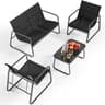 Set da giardino in metallo e textilene