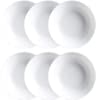 Set di 6 piatti fondi in vetro opale